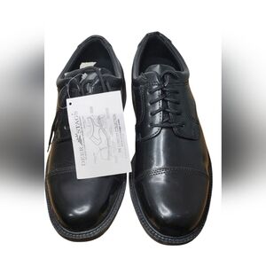Deer Stags Black Oxfords Polished Leather Cap-Toe